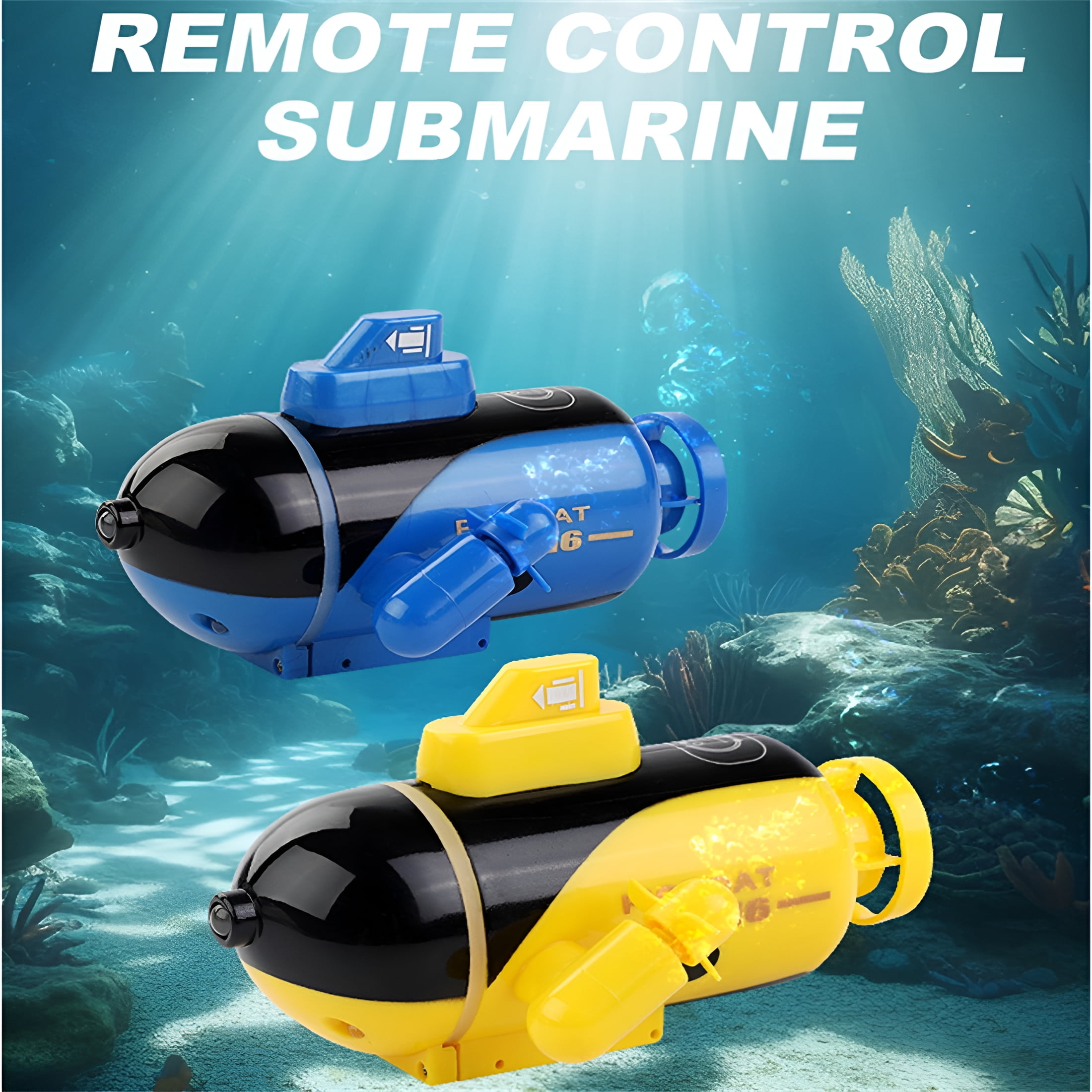 BESTSKY 2026 New Mini Model Nuclear Submarine Rechargeable Rc Boat Toy Remote Control Submarine,Yellow,For Water Play,Outdoor Fun,Remote Control Games,Imaginative Exploration