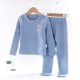thumbnail image 2 of Utlike Girls Pajamas Set Autumn And Winter Warm Velvet Sleepwear Outfit Striped Pyjamas Breathable Girl Homewear Size 3 Years-4 Years, 2 of 4