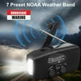 thumbnail image 2 of MesaSe Hand Crank Emergency Radio  Portable Radio Solar Powerd AM FM WB NOAA Weather Radio with SOS Alarm  Cell Phone Charge, 2 of 7
