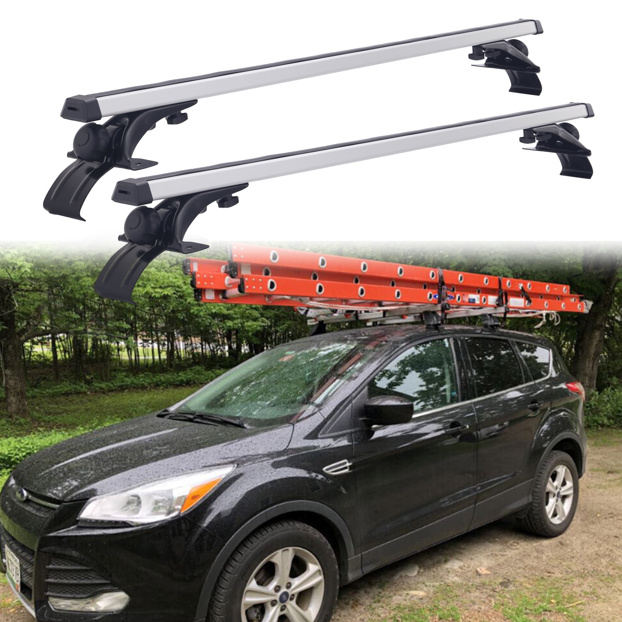 Highland Van Roof Top Steel Bar Carrier w Hardware for Extra Storage Walmart