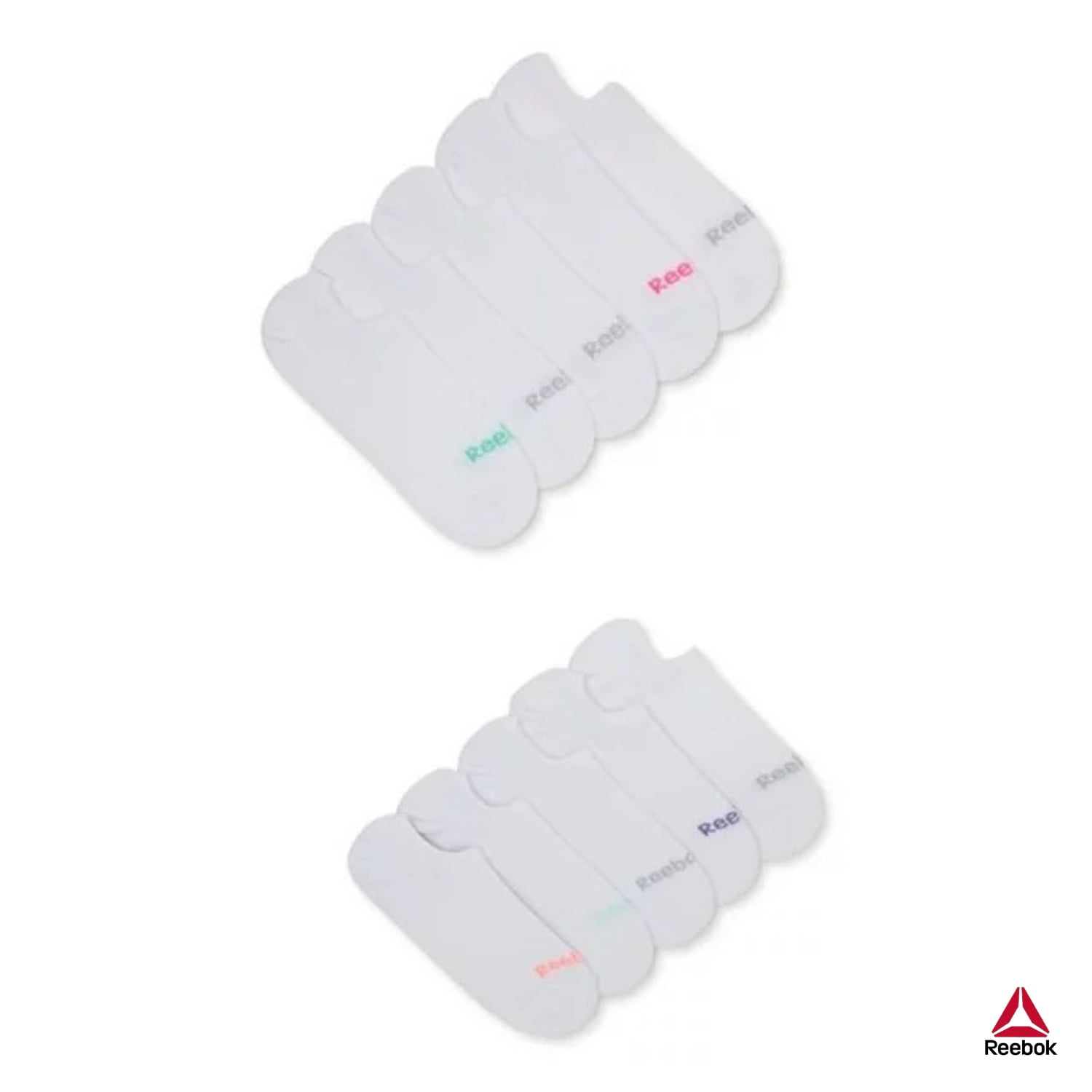 Reebok Women's Performance Lightweight Liner Socks, 10-Pack