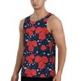 thumbnail image 2 of Haiem Rose Flower Men Workout Tank Top Gym Bodybuilding Sleeveless Muscle T Shirts Athletic Tank Breathable Workout Shirt-Medium, 2 of 9