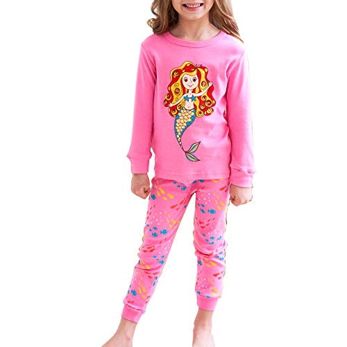 See Pic Girls Pajamas 3t Kids Clothes Toddler Mermaid Pjs 100 Cotton Sleepwear Other