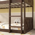 thumbnail image 6 of Bellemave Low Twin Over Twin Bunk Bed for Kids/Junior, Solid Wood Floor Bunk Bed Frame with Guardrails and & Ladder, Toddler Bunk Beds with Headboard & Footboard, No Box Spring Needed (Antique Oak), 6 of 8