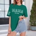 thumbnail image 6 of Women's Summer Tops BWASD Casual V Neck Short Sleeves Shirts Mama Graphic Blouses Outfits Personalised DIY Mothers Day Birthday For Mum Blackish Green S-XXXL, 6 of 7