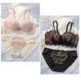 thumbnail image 4 of Juego De Sujetador De 3 Colores + Bragas Cómodas Suaves Y Acogedoras Para Mujer Taza 3/4 32-38AB, 4 of 5