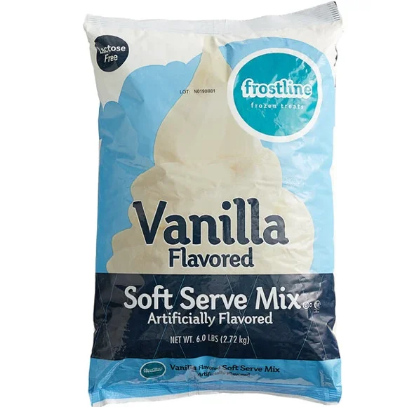 Frostline Vanilla Soft Serve Ice Cream Mix Lactose Free 6 lb