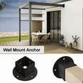 thumbnail image 4 of 2Pcs 2X2 Square Fence Pole Flange Base Pergola Post Brackets Kit,Heavy Duty Wall Mount Anchor, 4 of 4