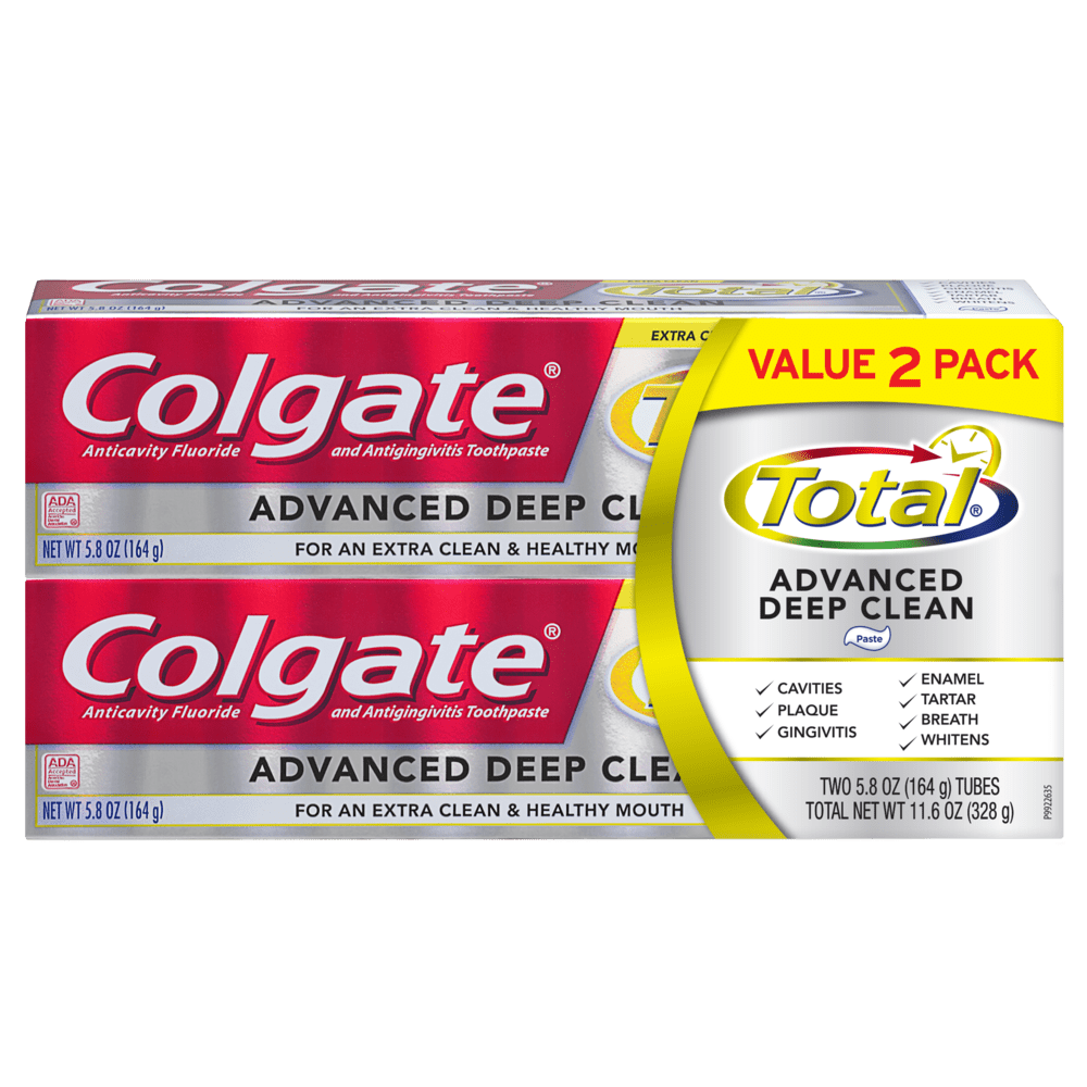 Colgate Total Advanced Deep Clean Toothpaste 5.8 oz, Twin Pack