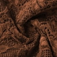 thumbnail image 5 of LWavelet Crew Neck Lace Blouse Womens Plus Size Long Sleeve Fitted Soft Stretch Daily Casual Top Brown XL, 5 of 7