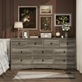 thumbnail image 4 of VVFLU Farmhouse 10 Drawers Dresser for Bedroom,Gray Dresser Chest of Drawers, Wood Storage Dressers with Deep Drawers, Wide Modern Dressers & TV Stand for Living Room, Closet, Hallway, 4 of 7