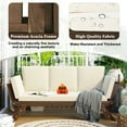 thumbnail image 3 of Euroco Expandable Outdoor Acacia Wood Daybed with Adjustable Sides, Water-Resistant Cushions & Pillows, Multi-Position Chaise Lounge Sofa, 3 of 9