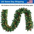 thumbnail image 3 of Cqxid Couronne à Moins de 30$ Guirlande de 10 Pieds Pré-Éclairée Baies Rouges Neige Guirlande de Noël avec 50 Lumières LED Décoration pour Arbre Intérieur Décoration de Vacances Décor de Noël, 3 of 7