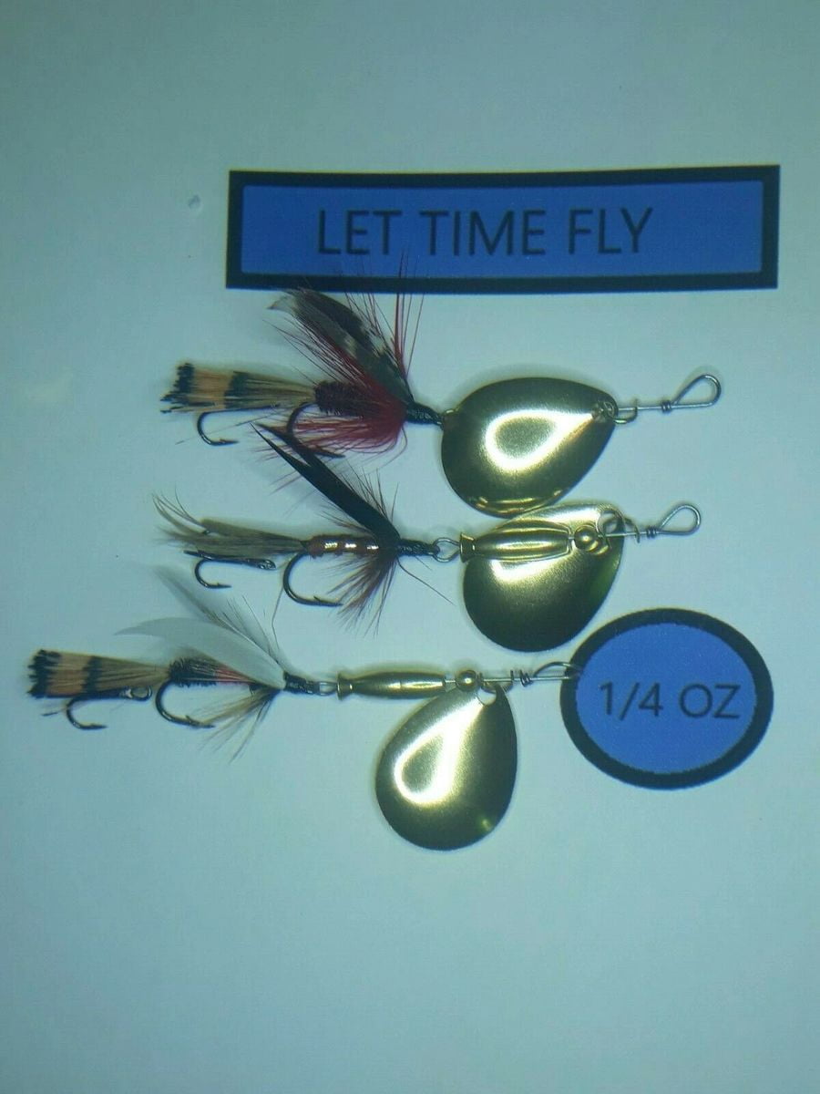 3 Trout spinner 1/4 oz inline spinner bass bait spoon fly fishing Trout