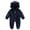 Navy, variant on Cethrio Girls Fleece Jumpsuits, Zipper One-piece Warm Long Sleeve Winter Romper Bodysuit Pink Size 0-3 Months