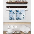thumbnail image 3 of Blue White Floral Kitchen Dish Towels for Drying Dishes Set of 4, Ombre Tulips Modern Art Spring Waffle Weave Microfiber Hand Tea Bathroom Towels Quick Dry & Absorbent Towel 15.7x23.6, 3 of 7