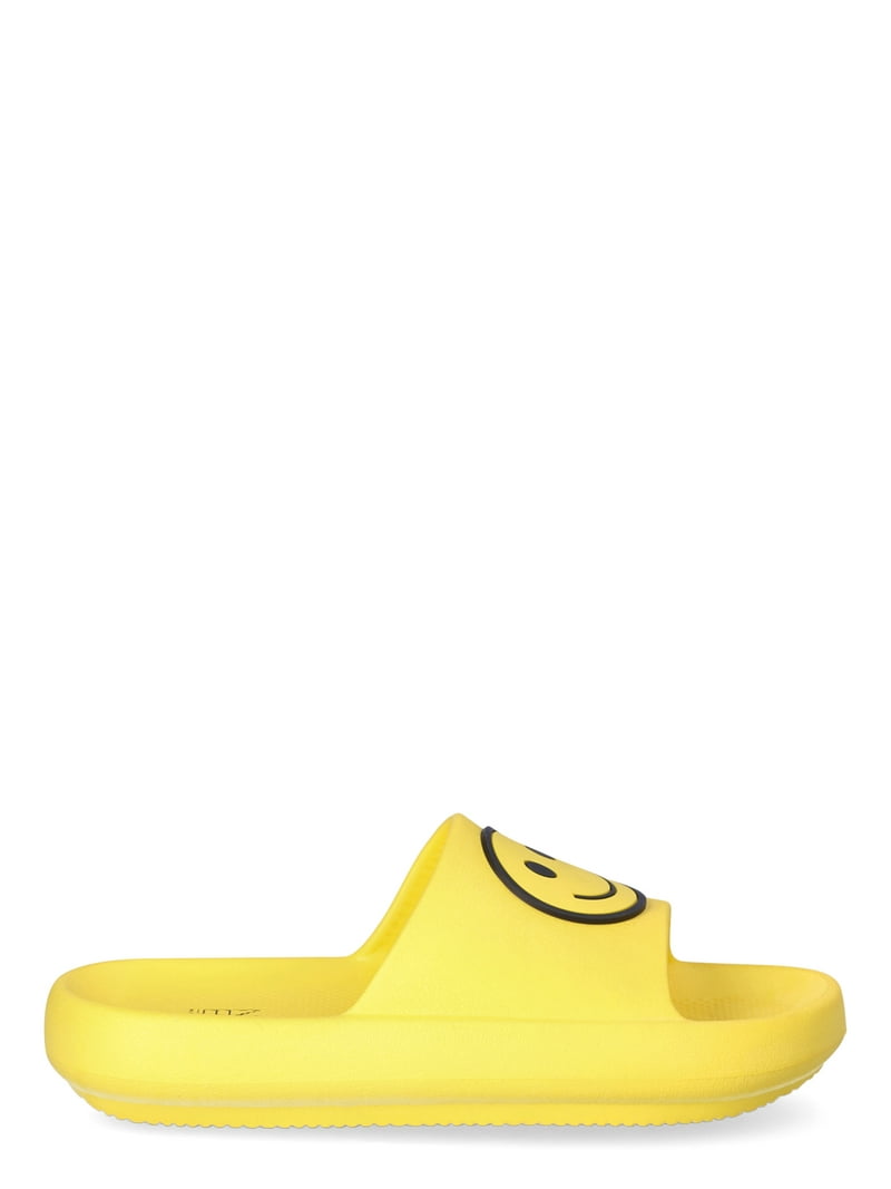 Aldine Flatform Slide Sandals - Faux Leather Upper With Rubber Outsole
