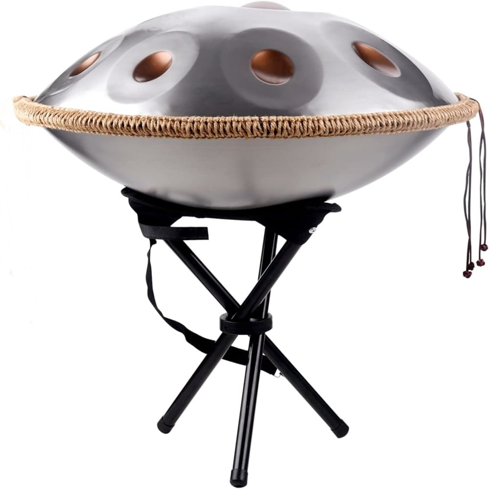 Latourreg 440HZ D Minor 18In 9 Notes Ash-Gold Hand Pan Percussion Music Drum with Soft Bag