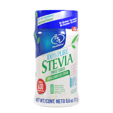Stevia Leaf Extract Powder 100% Pure 0.6 oz, Without Erythritol Natural Sweetener, Stevia Green Leaf Extract Keto-Friendly, Low Glycemic Index.