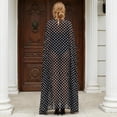 thumbnail image 7 of CXHEGBEJ Chiffon Long Shawl Cape For Women Mesh Sheer Poncho Pullover Top Capelets for Formal Evening Dress Shawl Wraps Cover Up Wedding Party Polka Dot Black, 7 of 7
