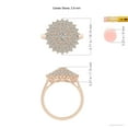 thumbnail image 4 of ANGARA Natural Diamond Cluster Sunburst Cocktail Ring in 14K Rose Gold for Women (Size-2.9mm| Color-K| Clarity-I3) | April Birthstone, Anniversary, Jewelry Gift for Women | Natural Diamond Ring, 4 of 9