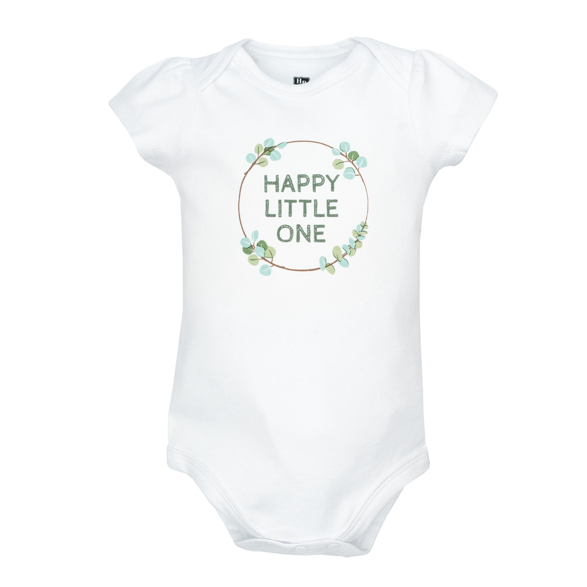 Hudson Baby Infant Girls Cotton Bodysuits 5-Pack, Eucalyptus, 18-24 Months