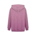 thumbnail image 4 of LowProfile Women's Sweatshirts Winter Fall Clothes Long Sleeve Hoodies Oversized Fleece Shirts With Pocket Pullover Sweaters Outfits Casual Tops Hot Pink L, 4 of 5