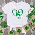 thumbnail image 2 of Puntoco Short Sleeve Women Tops ,Womens St Patrick'S Day T-Shirt Love Heart Shirts Short Sleeve Valentine'S Day Crewneck Colorful Heart Graphic Tees Tops White 10(XL), 2 of 6