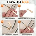thumbnail image 4 of Zipper Pull Charm 6 Pcs 1-2mm Thickness Detachable Zipper Pull Replacement Handle Repair Kits Tabs Lock for Coats Jackets Pants Luggage Suitcase Purse Fasteners, Black, 4 of 6