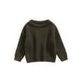 thumbnail image 2 of Infant Baby Boy Girl Oversized Knit Sweater Chunky Long Sleeve Pullover Shirt Warm Fall Winter Blouse Top, 2 of 6