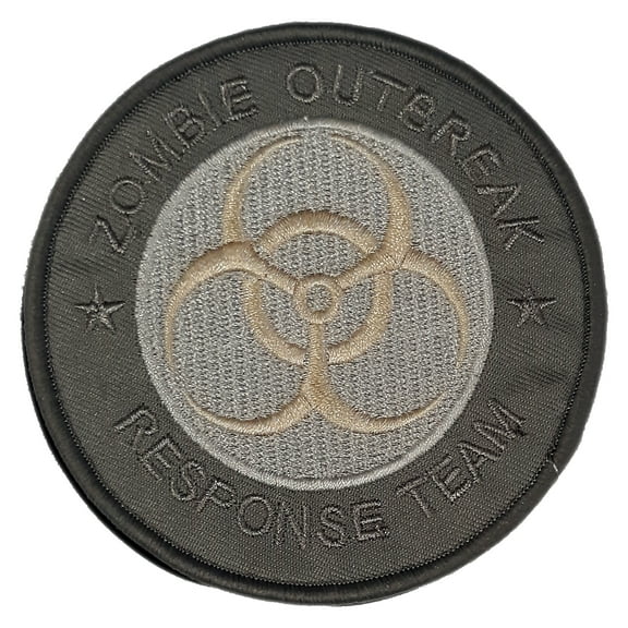 Zombie Outbreak Response Team Grey Embroidered Hook & Loop Patch Applique