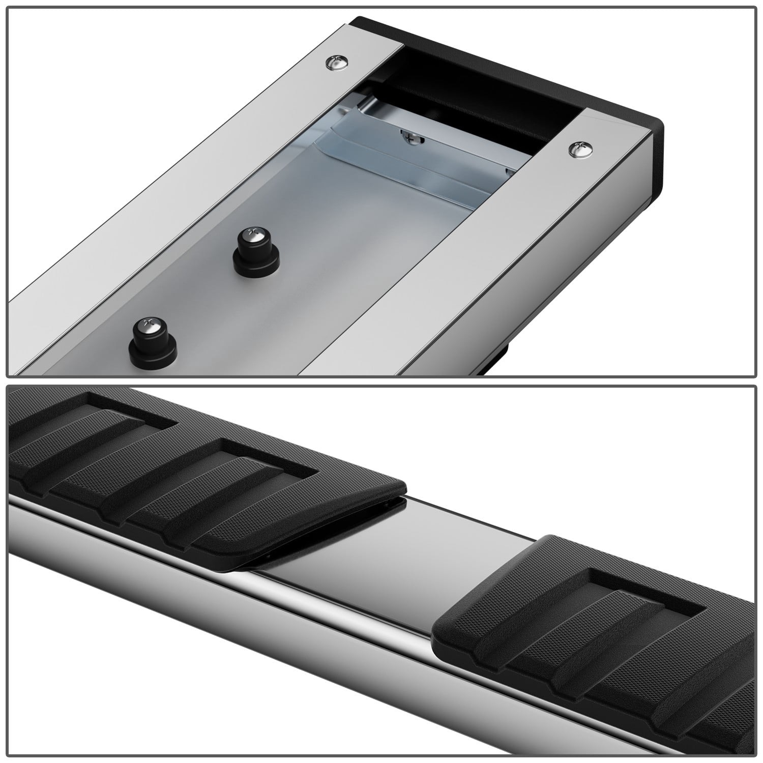 DNA Motoring 6.75" Side Step Nerf Bars Running Boards for 09-23 Dodge Ram 1500 Classic Quad Cab
