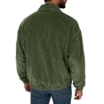 thumbnail image 4 of Men's Vintage Corduroy Casual Long-Sleeve Pocket Jacket, Army Green, L, 4 of 6