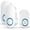 White 2 receiver +1 button, variant on YOOVEE Wireless Doorbell Kit, 2 Plug-In Receivers, 1076 ft Range, 60 Chimes, 4-Level Volume, IP44 Weatherproof, Memory Function, No Wiring Required for Home/Office