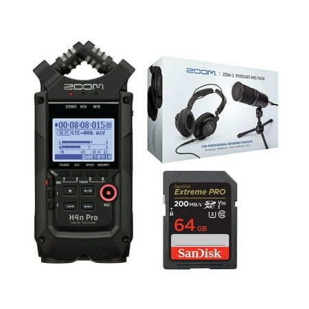 UPC: 0040962877500 | Zoom H4n Pro Handy Recorder Bundle with Two ZDM-1 Microphone Accessory Bundle