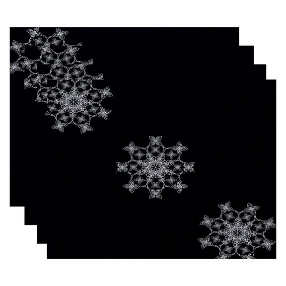 Simply Daisy 18" x 14" Falling Snow Geometric Print Placemat
