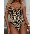 thumbnail image 5 of 2023 Drawstring Swimwear Women One Piece Swimsuit Solid Plus Bathers Bathing Swim Suit Padded Beachwear Swimming Bodysuit XXL, 5 of 6