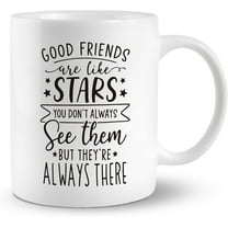 Friends Coffee Mugs, Good Friends Are Like Stars Coffee Mug Ceramic, Christmas Birthday Gifts For Women Friends, Friendship Gift For Female Mug Cup Tea Cup 11oz
