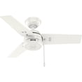 thumbnail image 2 of Hunter 36 inch Cassius Fresh White Damp Rated Ceiling Fan and Pull Chain, 2 of 15