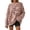 1-Pink, variant on Women's Oversized Striped T-Shirt Long Sleeve Crewneck Loose Fit Top Casual Spring Fall Tee,M
