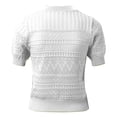 thumbnail image 5 of Womens Tops Womens Short Sleeve Crew Neck Lightweight Knit Sweater Blouse Trendy, 5 of 5