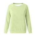 thumbnail image 4 of Jsaierl Womens Sweatshirts Funny Solid Color Sweatshirts Crewneck Dressy Casual Sweater Tops Comfort Long Sleeve Blouses Fall Saving, 4 of 4