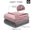 thumbnail image 4 of Cozy Tyme Davu Weighted Blanket - 20 Pound Quilted Cover 72"x 80" Blush, 4 of 10