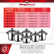 Magefesa Star 10.6-Quart Stainless SteelPressure Cooker, Works on All Stovetops, Safety Lock, 8 PSI Cooking