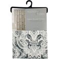 thumbnail image 3 of Serafina Home Grey White Fabric Shower Curtain: Diamond Floral Damask Design, 3 of 3