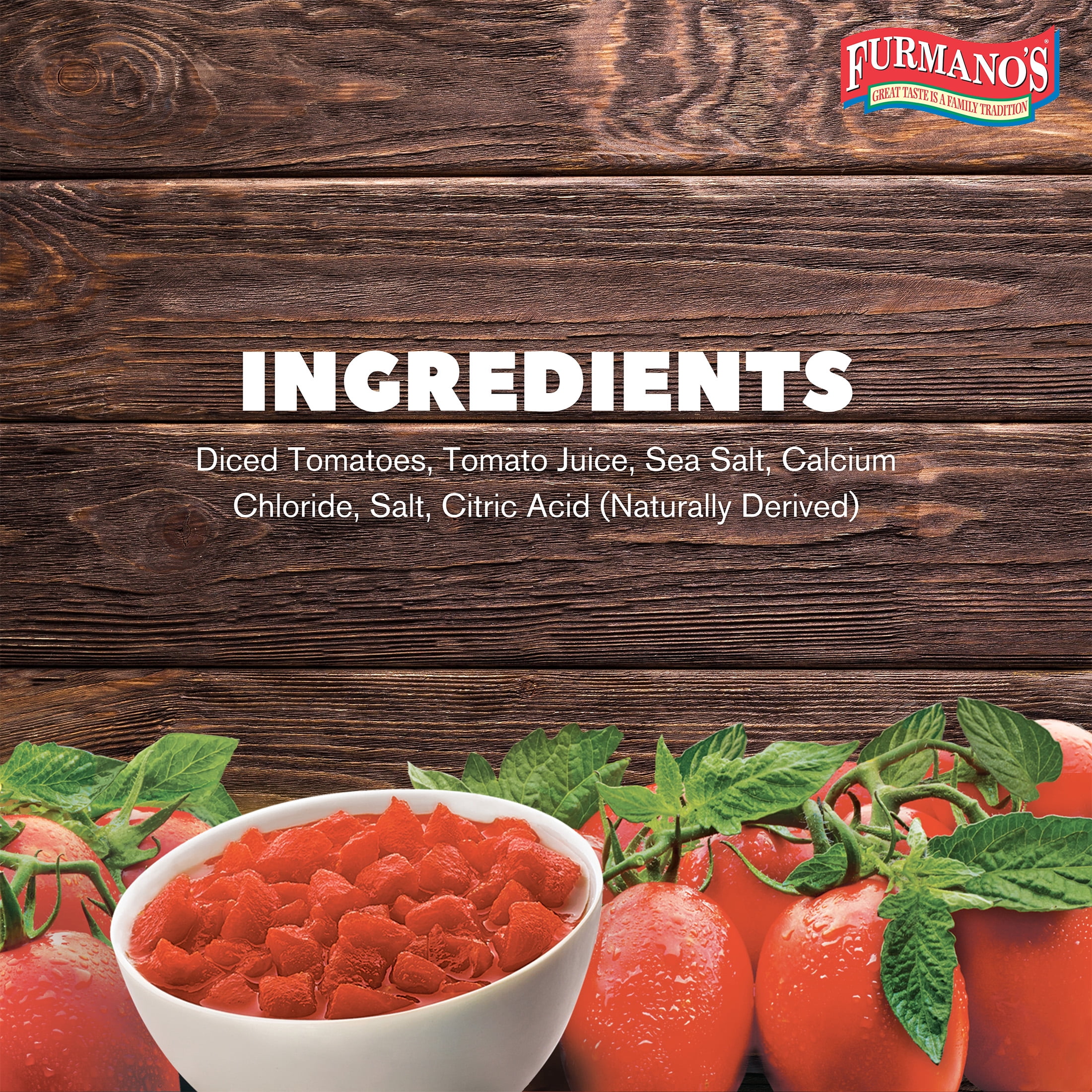 (12 pack) Furmano's Petite Diced Tomatoes, 14.5oz, Can