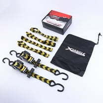 FENGXIH 2Pcs Retractable Ratchet Straps Heavy Duty Auto Self Retracting Tie Down Straps Tenisoner Belts with S-hook for Truck Cargo Trailer Motorcycle Van