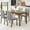 L-Oak, variant on Leovanni Modern 43.3" 5-Piece Solid Wood Dining Table Set with 4 Upholstered High Back Chairs, Rectangular Kitchen & Dining Room Set, Heavy-Duty 500 lbs Table, Ergonomic Seating, Espresso