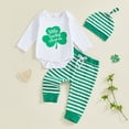 thumbnail image 2 of Zshosam Newborn Boy Clothes Fall Newborn Baby Boy Outfit Knitted Long Sleeve Romper and Pants Set Infant Fall Winter Clothes Size 0 3 Months,(White 0-3 Months), 2 of 9