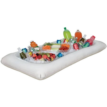 White Inflatable Buffet Cooler, 52 x 28in